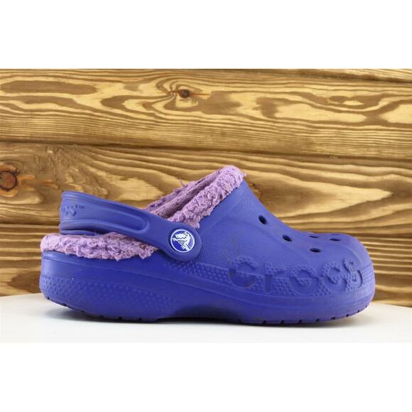Crocs‎ Youth Girls Shoes Size 3 M Purple Clog Synthetic - Picture 4 of 7